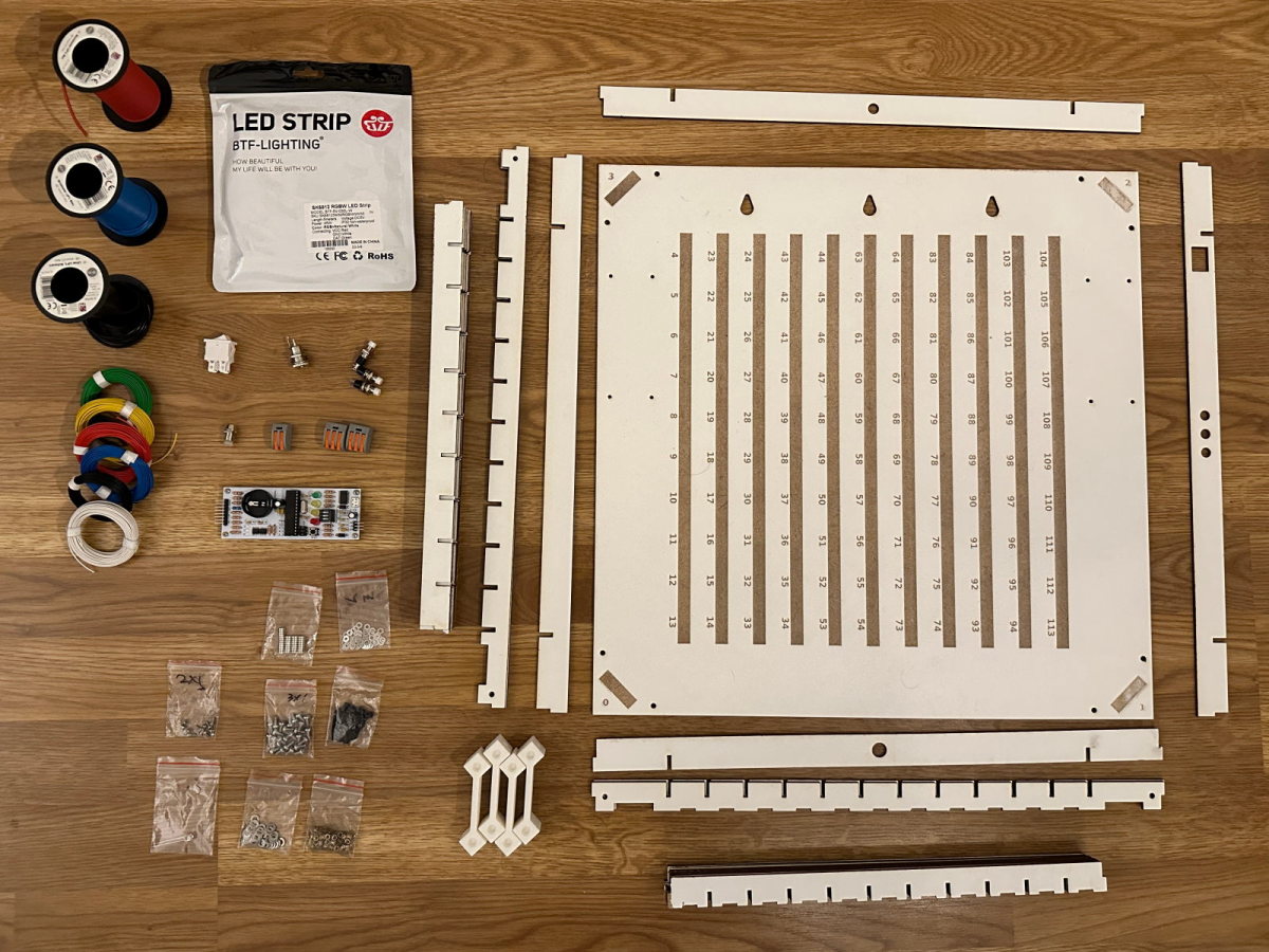 Overview of all OpenWordClock parts.